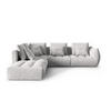 MODULARES-ECKSOFA links Bloom aus strukturiertem Stoff silber 4 Sitzplätze - Silberfarben, Textil (310/316cm) - Micadoni