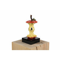 SKULPTUR Gold 15/30 cm - Rot/Goldfarben, Stein (1.9/30/15cm) - KUNSTLOFT