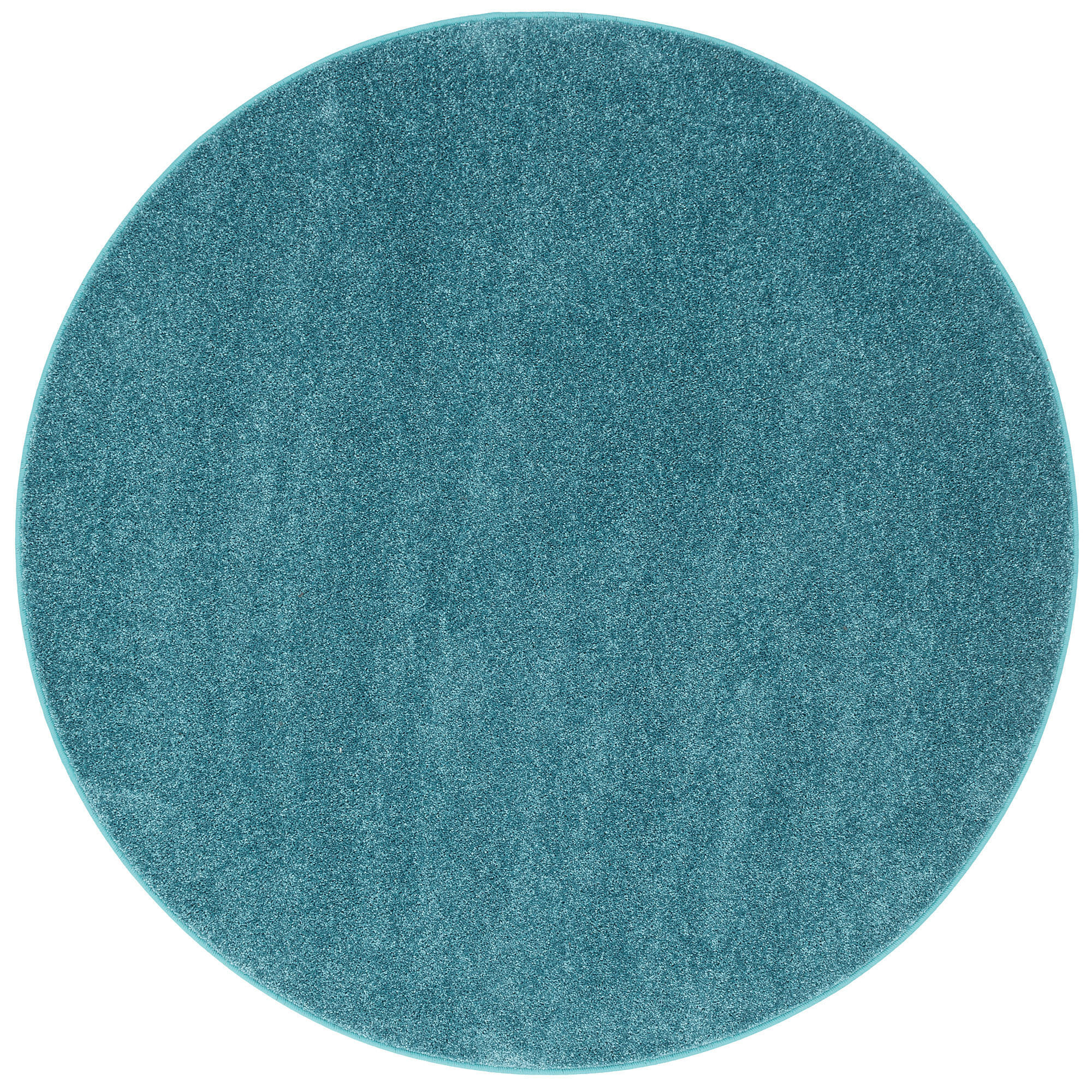 HOCHFLOR VELOURS TEPPICH COTTAGE RUND - Petrol, Textil (160/160cm) - Snapstyle