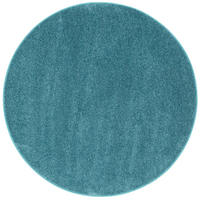 HOCHFLOR VELOURS TEPPICH COTTAGE RUND - Petrol, Textil (160/160cm) - Snapstyle