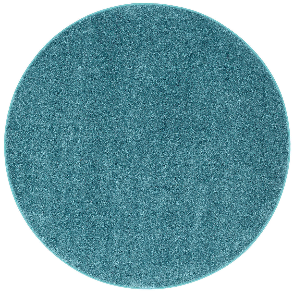 HOCHFLOR VELOURS TEPPICH COTTAGE RUND - Petrol, Textil (160/160cm) - Snapstyle