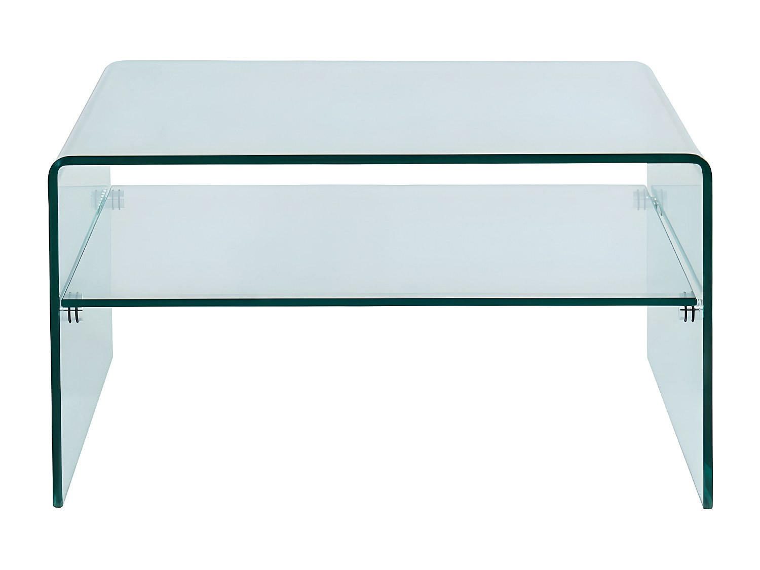 COUCHTTISCH nicht ausziehbar - 80 cmcm x 80 cmcm - Glas - Transparent - STILEOS - Transparent, Glas (80/80/43cm) - Vente-Unique