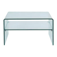 COUCHTISCH - 80 cm x 80 cm - Glas - Transparent - STILEOS - Transparent, Glas (80/80/43cm) - Vente-Unique