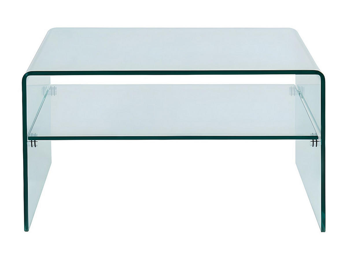 COUCHTISCH quadratisch - Glas - STILEOS - Transparent, Glas (80/80/43cm) - Vente-Unique