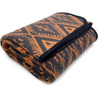 WOHNDECKE Merino 160 x 220 cm Boho Orange - Multicolor, Textil (160/220cm)