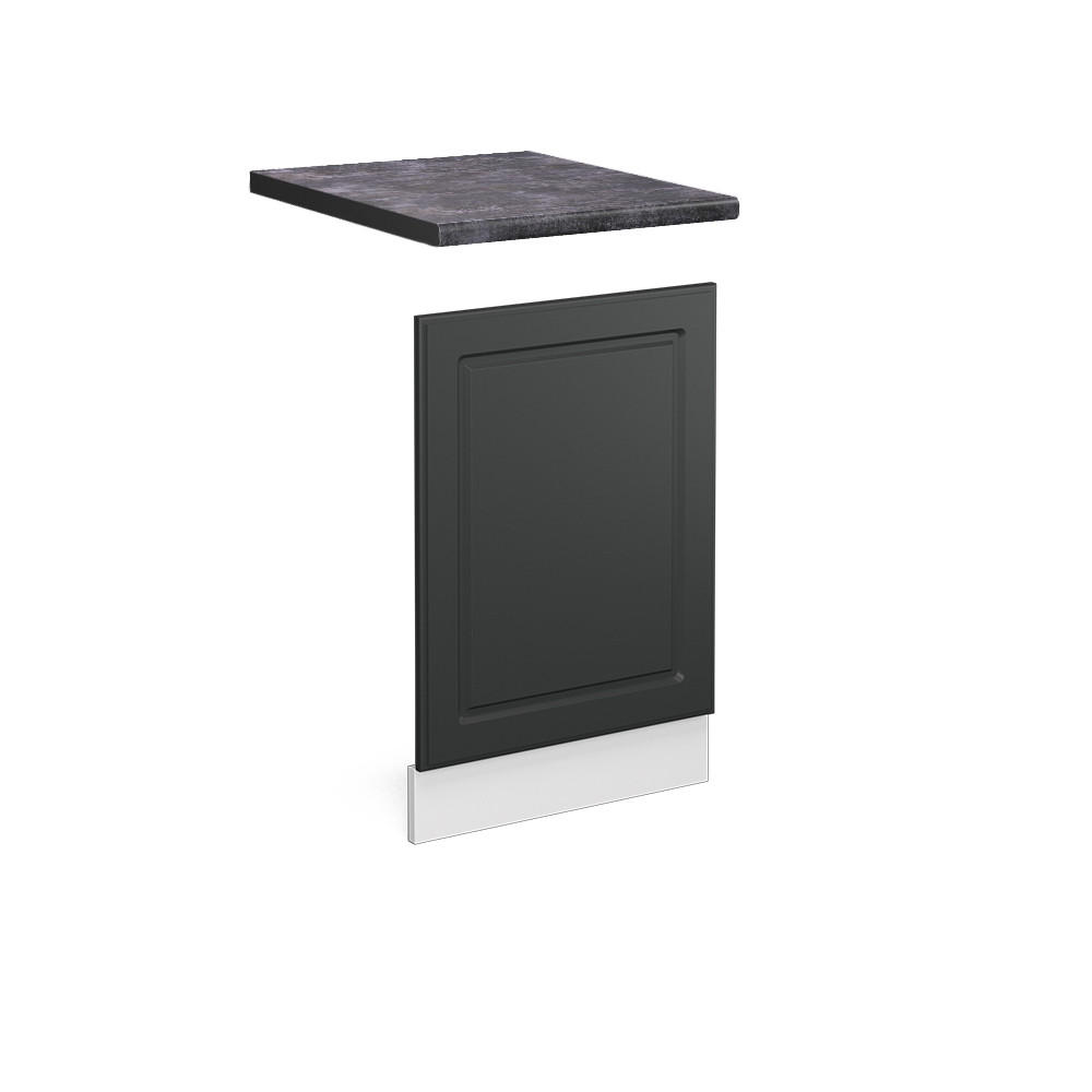 FRONTBLENDE R-Line Anthrazit Landhaus 45 cm, AP Anthrazit - Dunkelgrau/Anthrazit, Holzwerkstoff (45/57.2/1.6cm) - Vicco