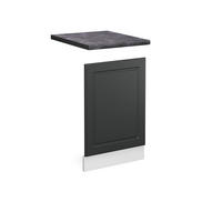 FRONTBLENDE R-Line Anthrazit Landhaus 45 cm, AP Anthrazit - Dunkelgrau/Anthrazit, Holzwerkstoff (45/57.2/1.6cm) - Vicco