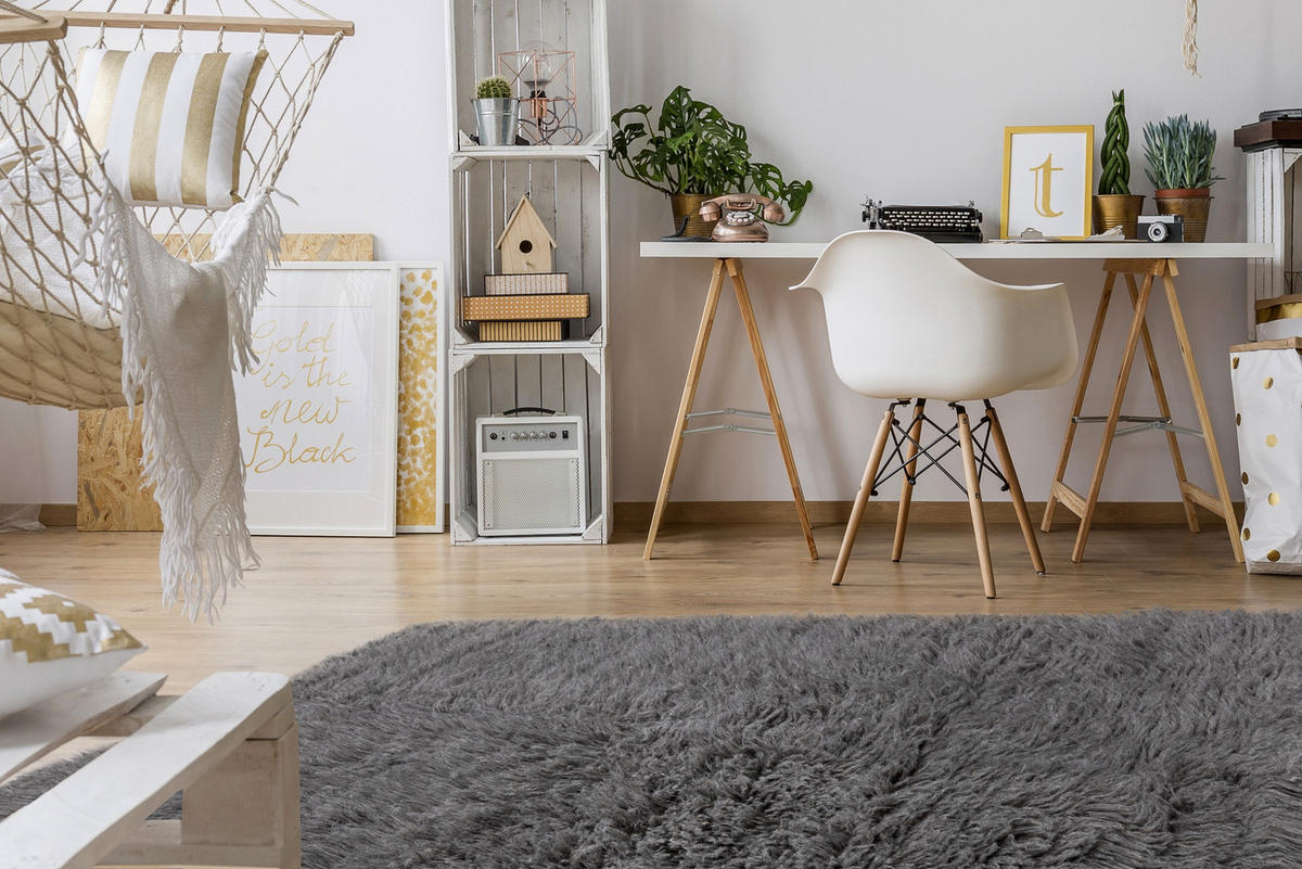 FLOKATI WOLLE 70/160 cm - Grau, Textil (70/160cm) - rugsX