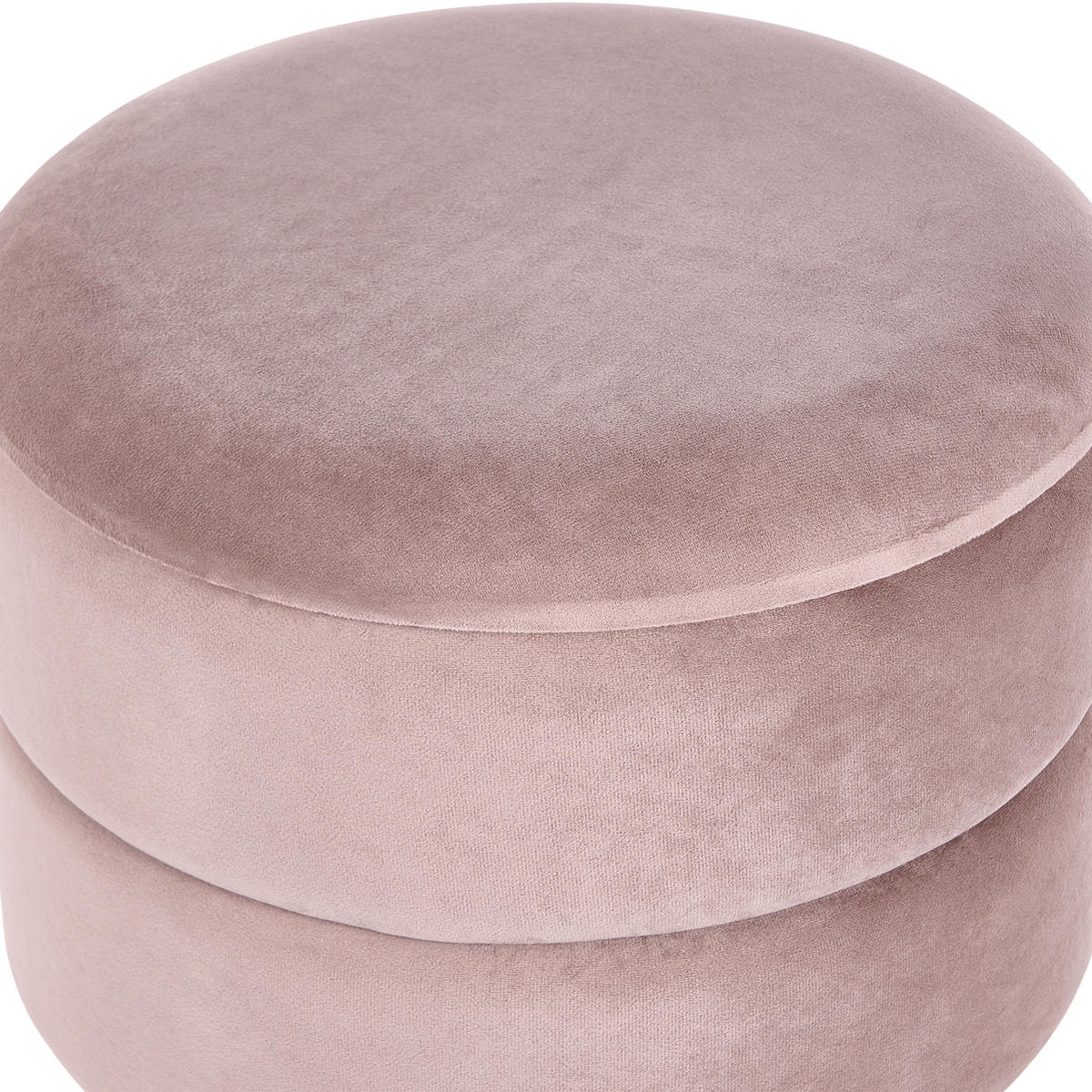 POUF Taupe Elgin - Taupe/Goldfarben, Textil (37/42/37cm) - Beliani