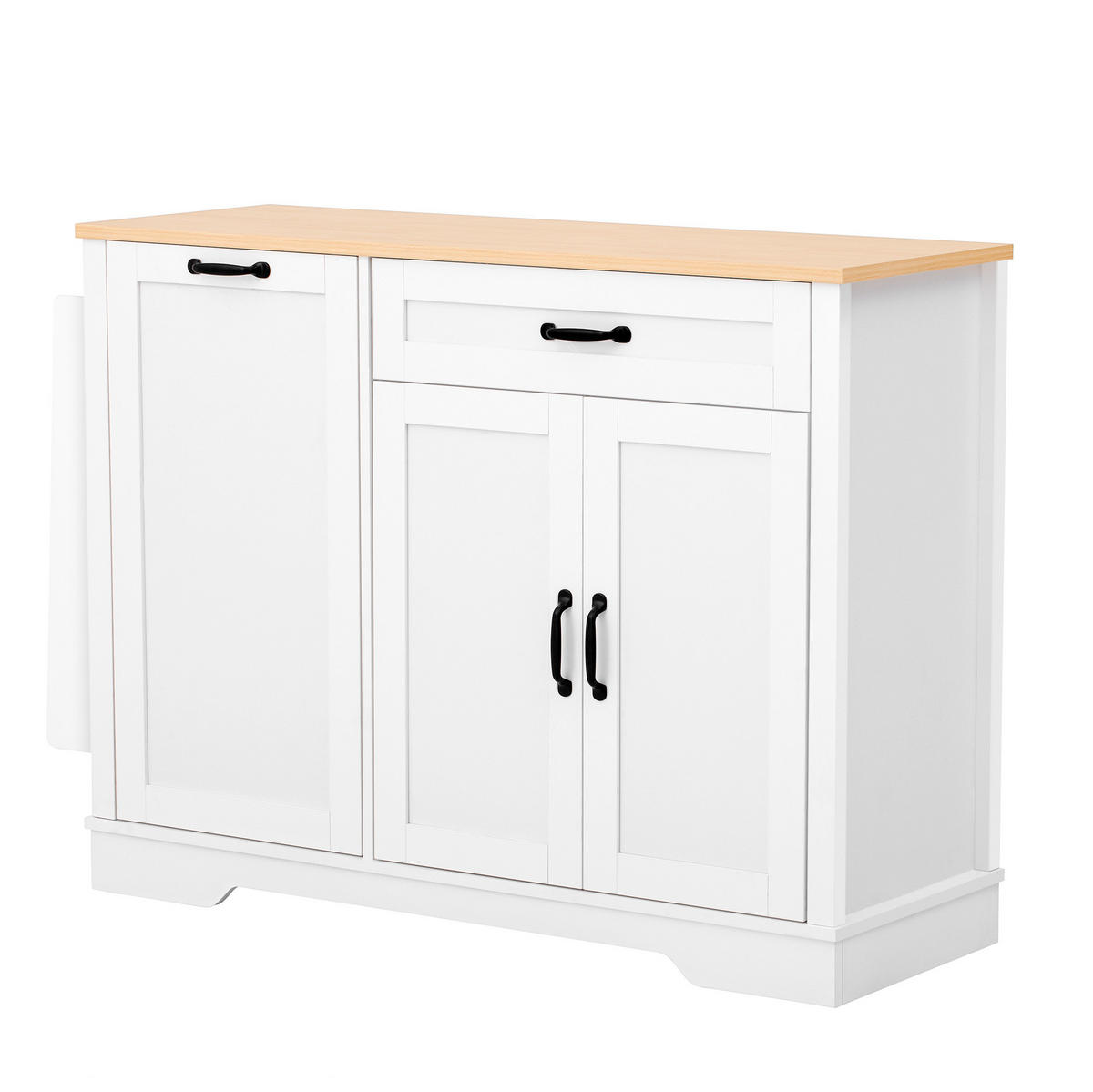 KÜCHENINSEL 115/40/87 cm weiß mit ausziehbaren Schubladen - Weiß, Holzwerkstoff (115/87/40cm) - OKWISH
