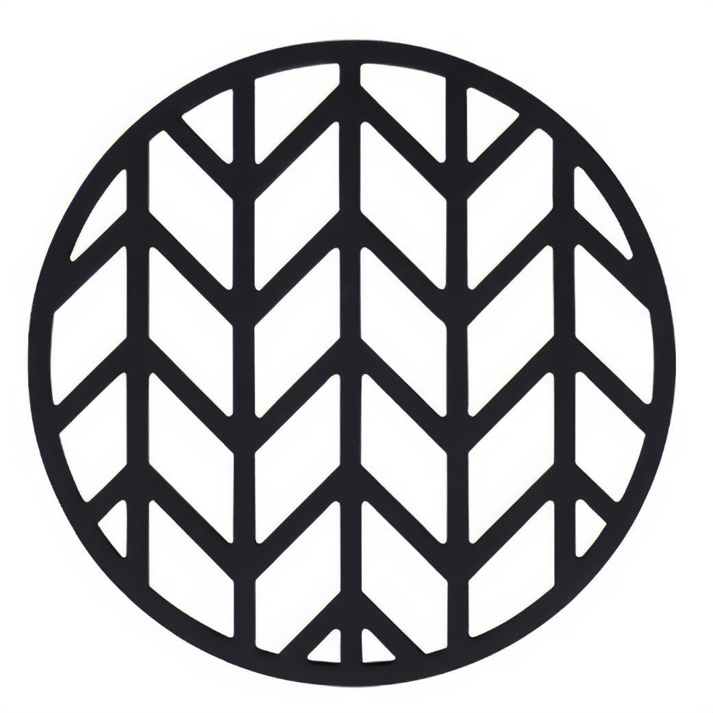 UNTERSETZER Silikon schwarz - Schwarz, Kunststoff (16/16cm) - Excellent Houseware