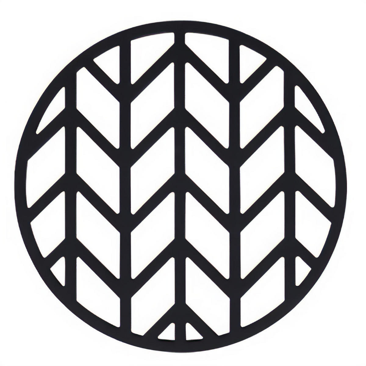 UNTERSETZER Silikon schwarz - Schwarz, Kunststoff (16/16cm) - Excellent Houseware