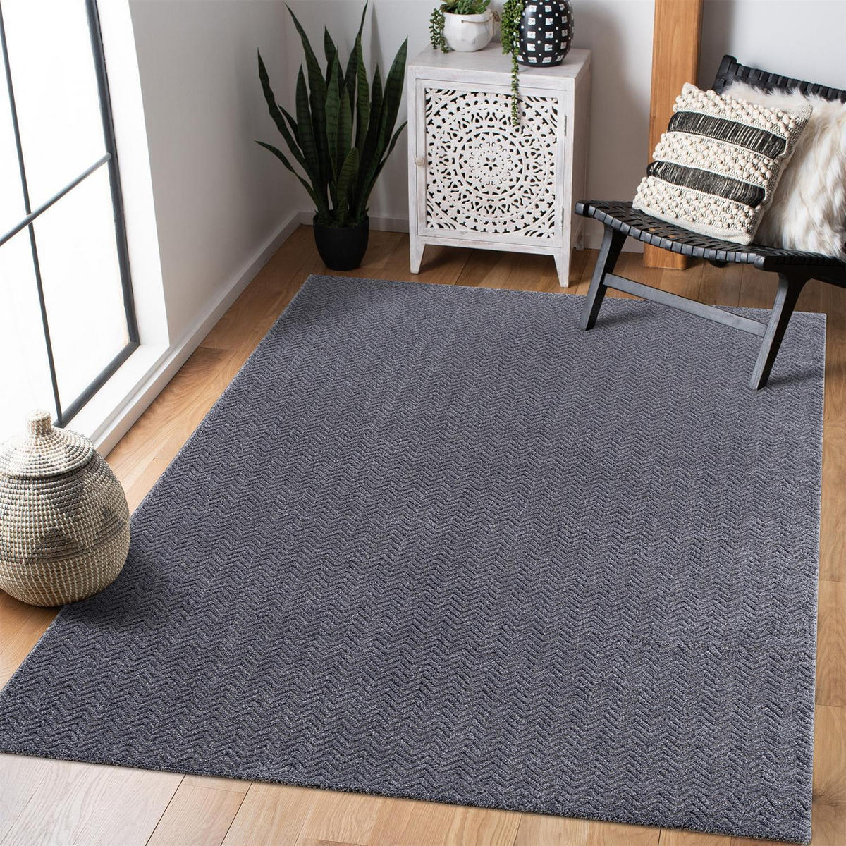 KURZFLOR-TEPPICH Fancy 805 Grau 140x200 cm - Grau, Textil (140/200cm) - carpet city