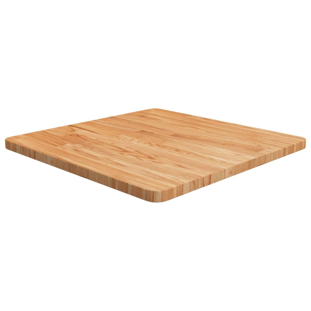 TISCHPLATTE Quadratisch Hellbraun 60/60/2,5Cm Behandelte Eiche - Braun, Holz (60/60/2.5cm) - vidaXL