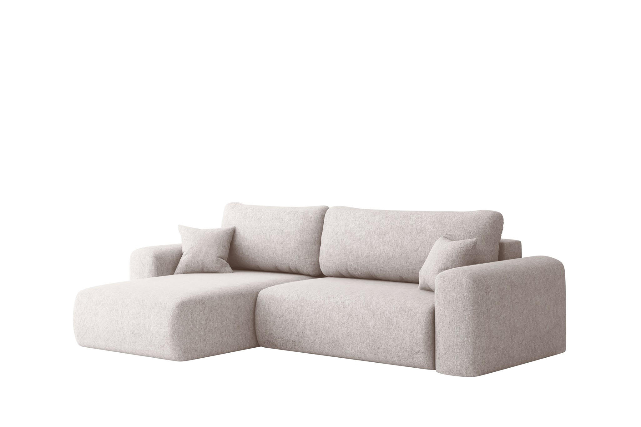 ECKSOFA Flora In Verita - Beige, Holzwerkstoff/Textil (145/272cm) - Fun Möbel