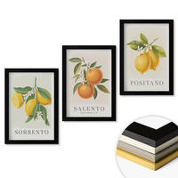 WANDBILDER 3er-Set - 20x30 cm Schwarzer Rahmen - Amalfi-Zitronen und -Orangen - Schwarz, Kunststoff (20/30cm) - ArtPrintCave