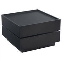 COUCHTISCH Schwarz, 60/60/38 cm mit Drehfunktion - Schwarz, Holzwerkstoff (60/60/38cm) - PANGIVO