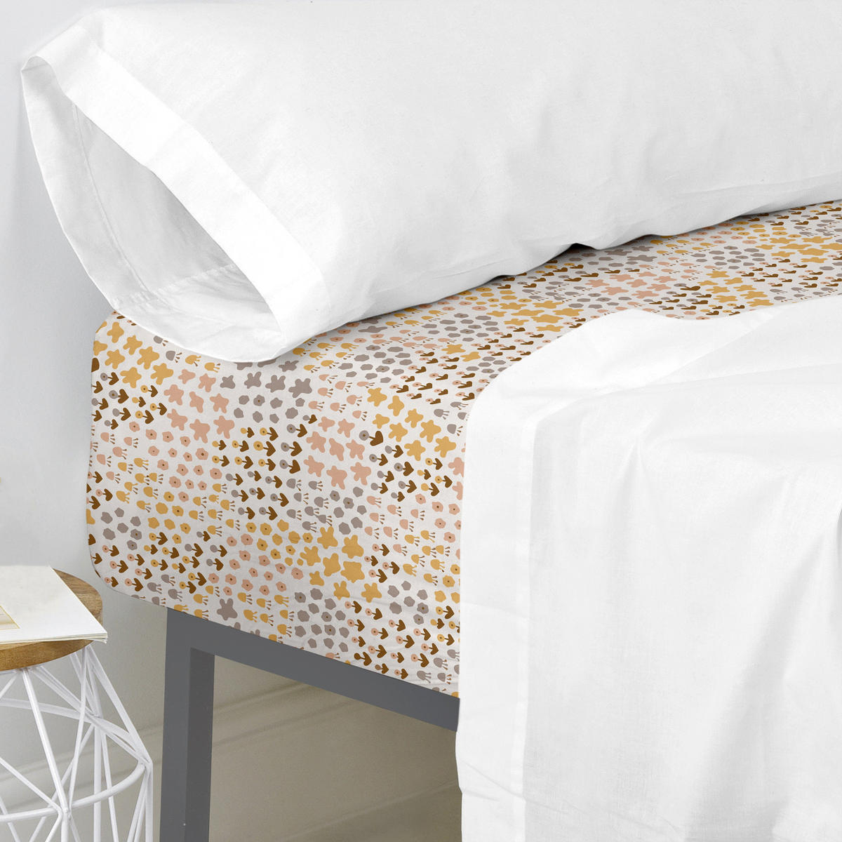 SPANNBETTTUCH autumn 105x200x32 cm mehrfarbig - Multicolor, Textil (105/200cm) - Happy Friday