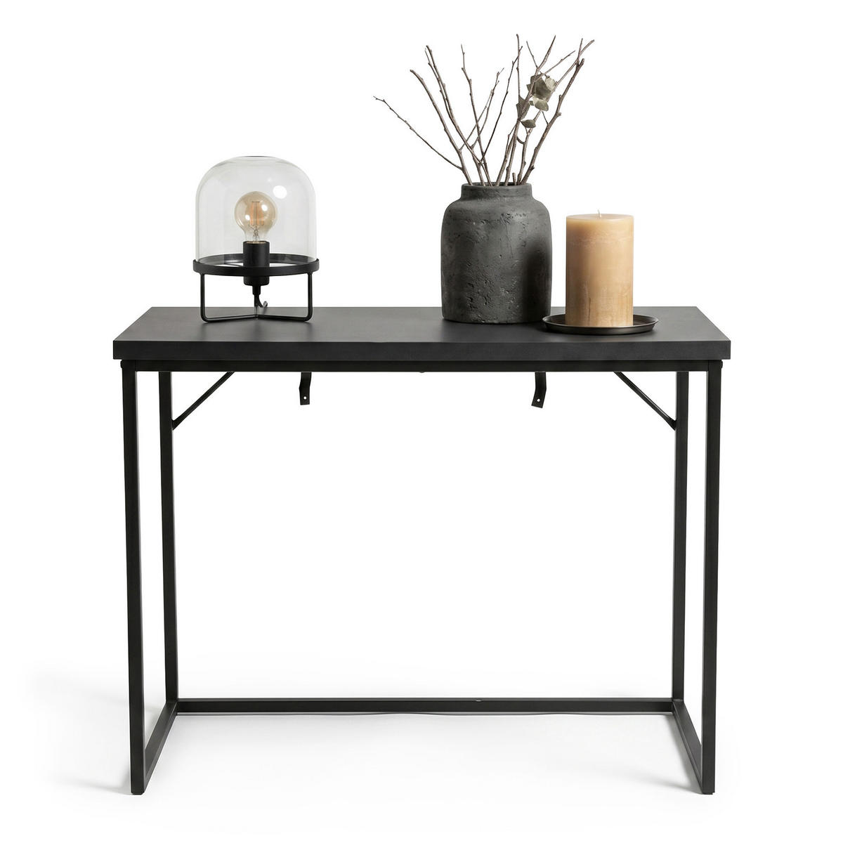 KONSOLENTISCH ORIGO 90 cm Schwarz - Schwarz, Holzwerkstoff (35/90/75cm) - Akord