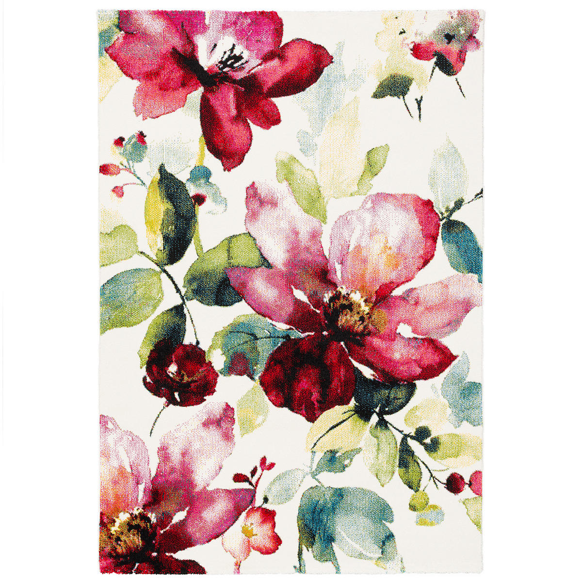 DESIGNER TEPPICH BRILLIANT BLUMEN - Multicolor, Textil (160/230cm) - Pergamon