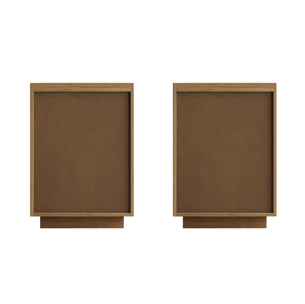 NACHTTISCH 38/48/50 cm eichefarben aus MDF mit 2 Schubladen - Braun, Holzwerkstoff (45/54/38cm) - OKWISH