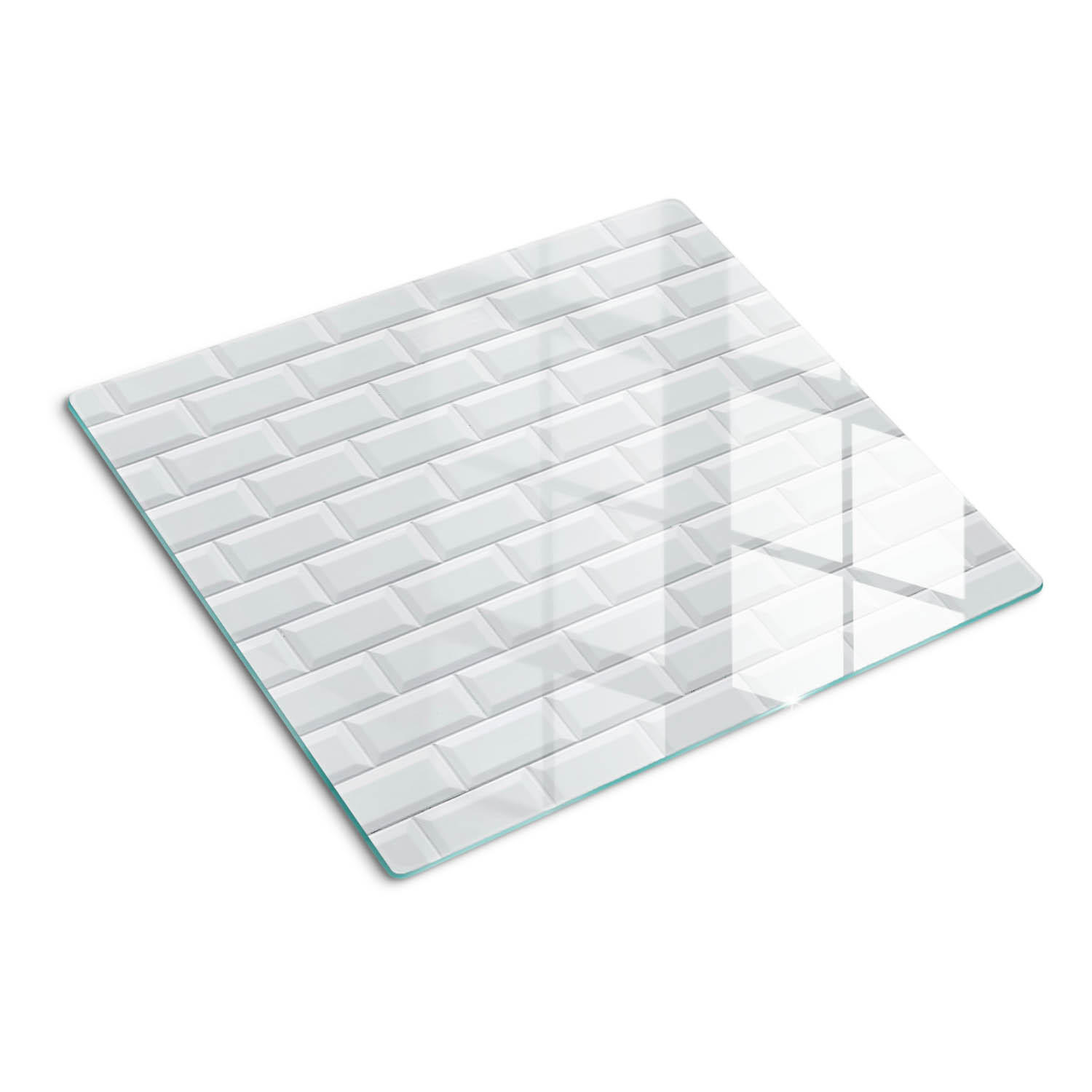 GLASPLATTE 60x52 cm Keramikwand - Weiß, Glas (60/0.4/52cm) - TULUP
