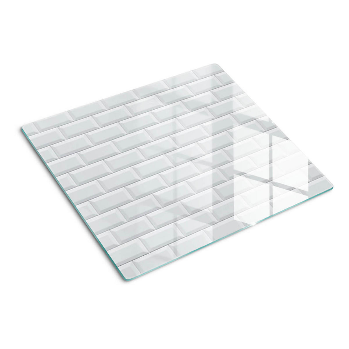 GLASPLATTE 60x52 cm Keramikwand - Weiß, Glas (60/0.4/52cm) - TULUP