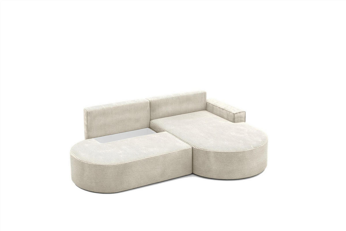 ECKSOFA Girona Mit Schlaffunktion - Weiß, Holzwerkstoff/Textil (278/179cm) - Fun Möbel