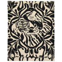 WOHNDECKE TIGER - Schwarz, Textil (130/170cm) - Sportalm Kitzbühel