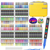 ACRYLSTIFTE Set 360 Farben mit Pinselspitze - Multicolor, Kunststoff (1/1/13cm)