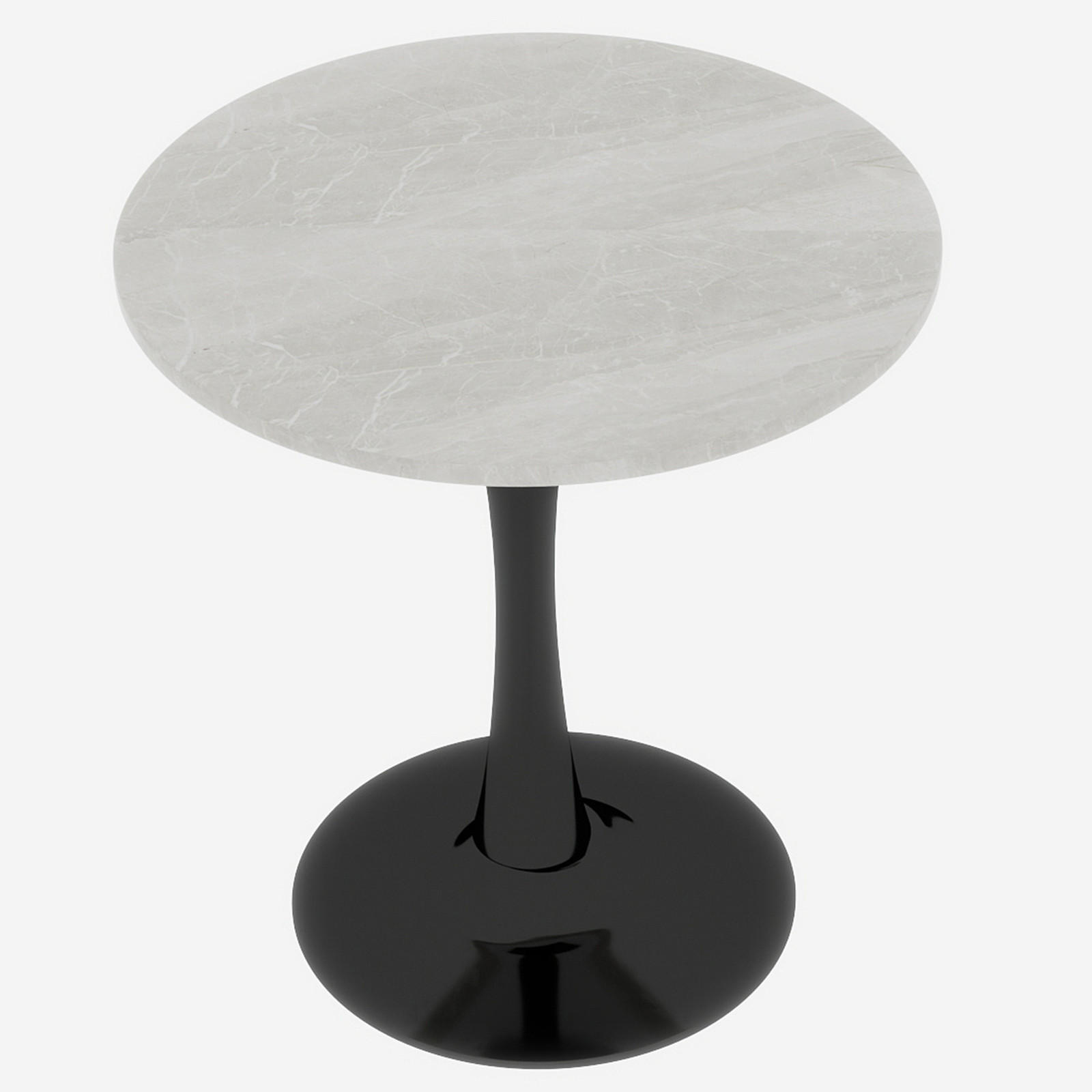 COUCHTISCH Beistelltisch rund hohe Beine moderner Couchtisch minimalistisch stabil kompakt - Goldfarben/Schwarz, Stein/Metall (70/70/72cm) - EVRYAE