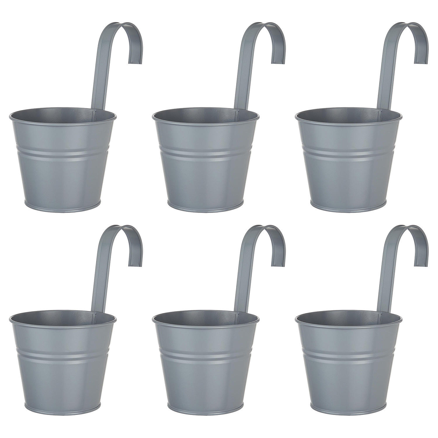 HÄNGETOPF (6er Set) Zinc - Grau, Metall (11cm) - Butlers