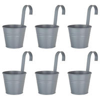 HÄNGETOPF (6er Set) Zinc - Grau, Metall (11cm) - Butlers