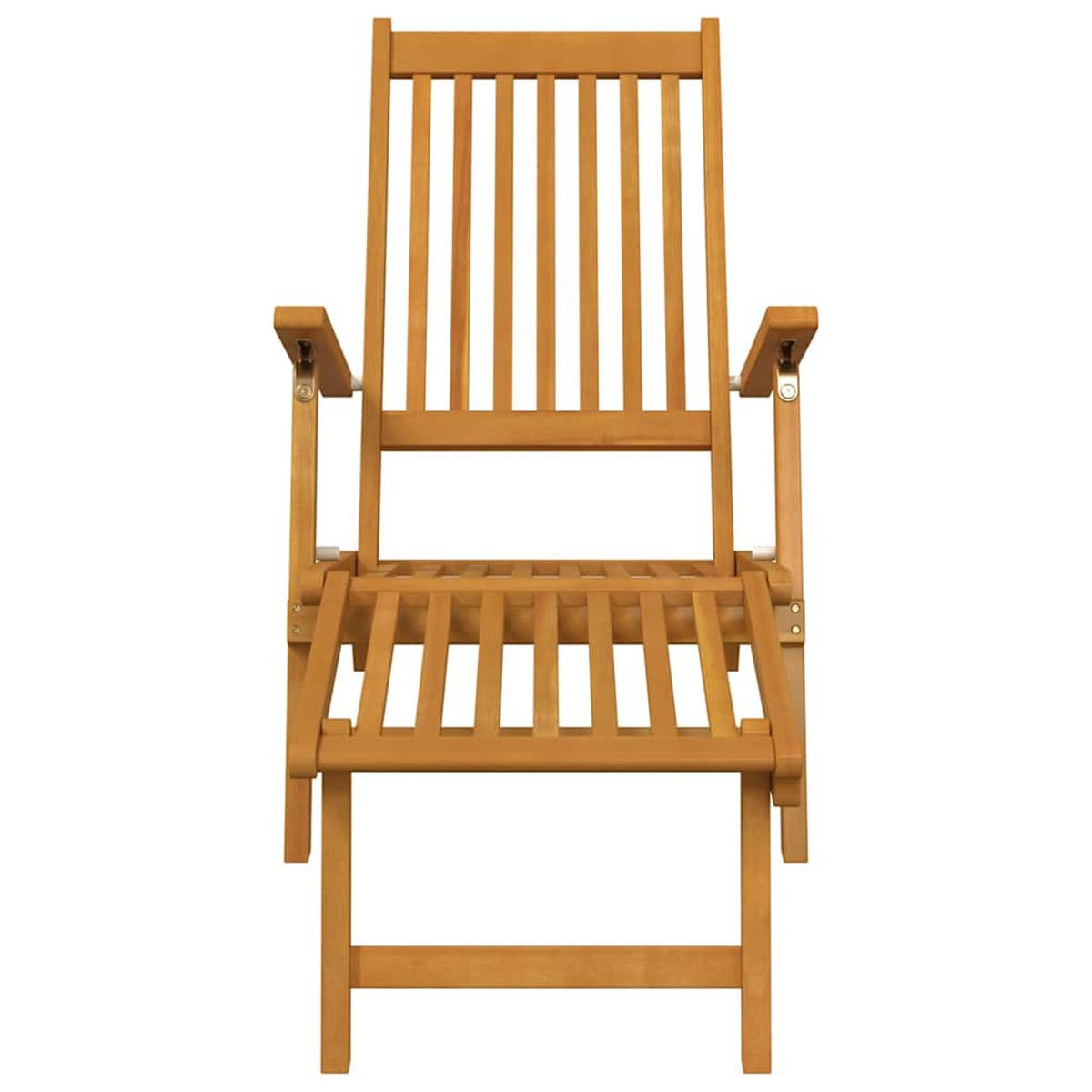 GARTENLIEGEN Mit Fussteil 2er set Massivholz Akazie - Braun, Holz (55/72/168cm) - vidaXL