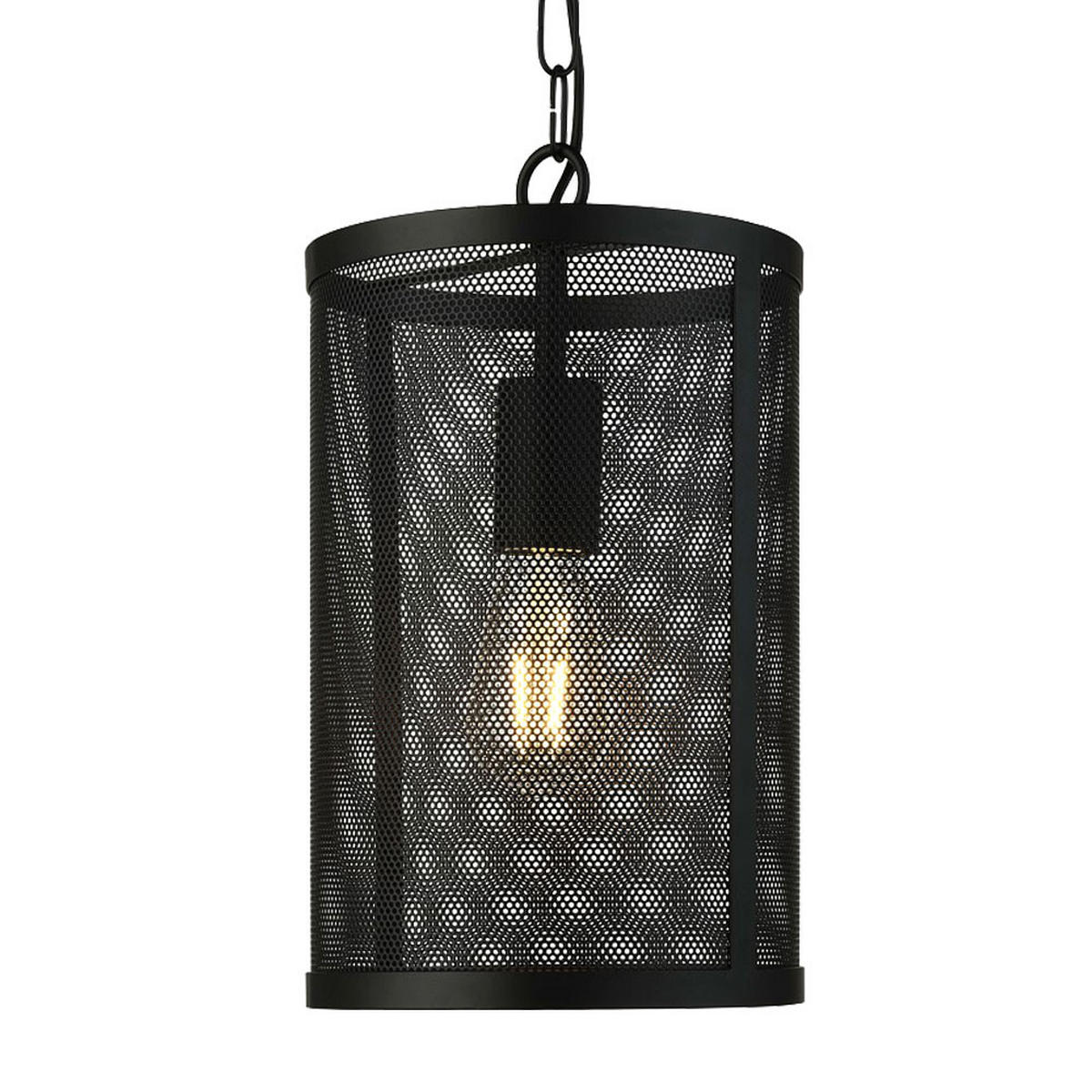 LED HÄNGELEUCHTE Gitteroptik Schwarz - Schwarz, Metall (20/20/150cm) - SearchLight