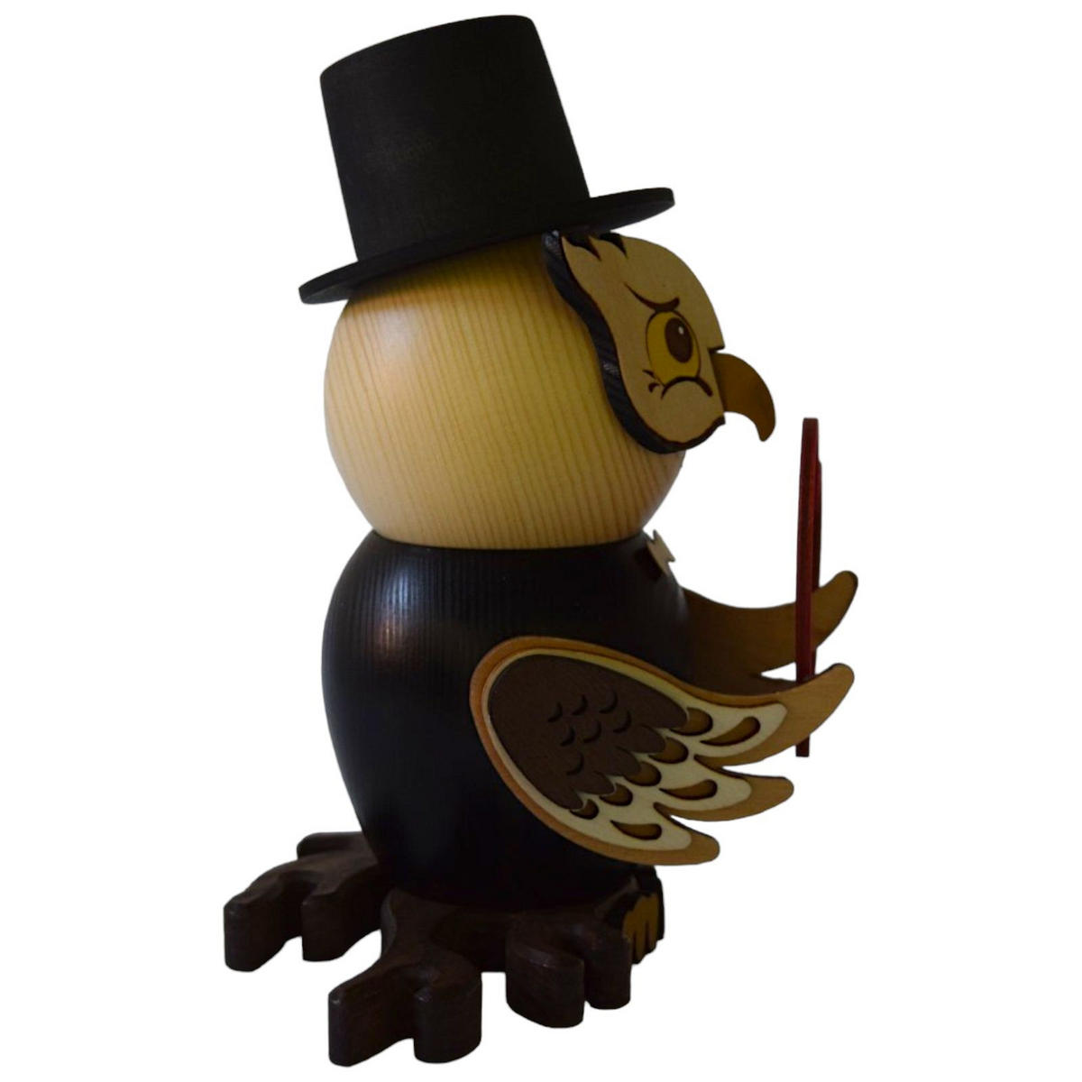 RAUCHFIGUR Eule Bräutigam 15 cm - Multicolor, Holz (10/15/10cm)