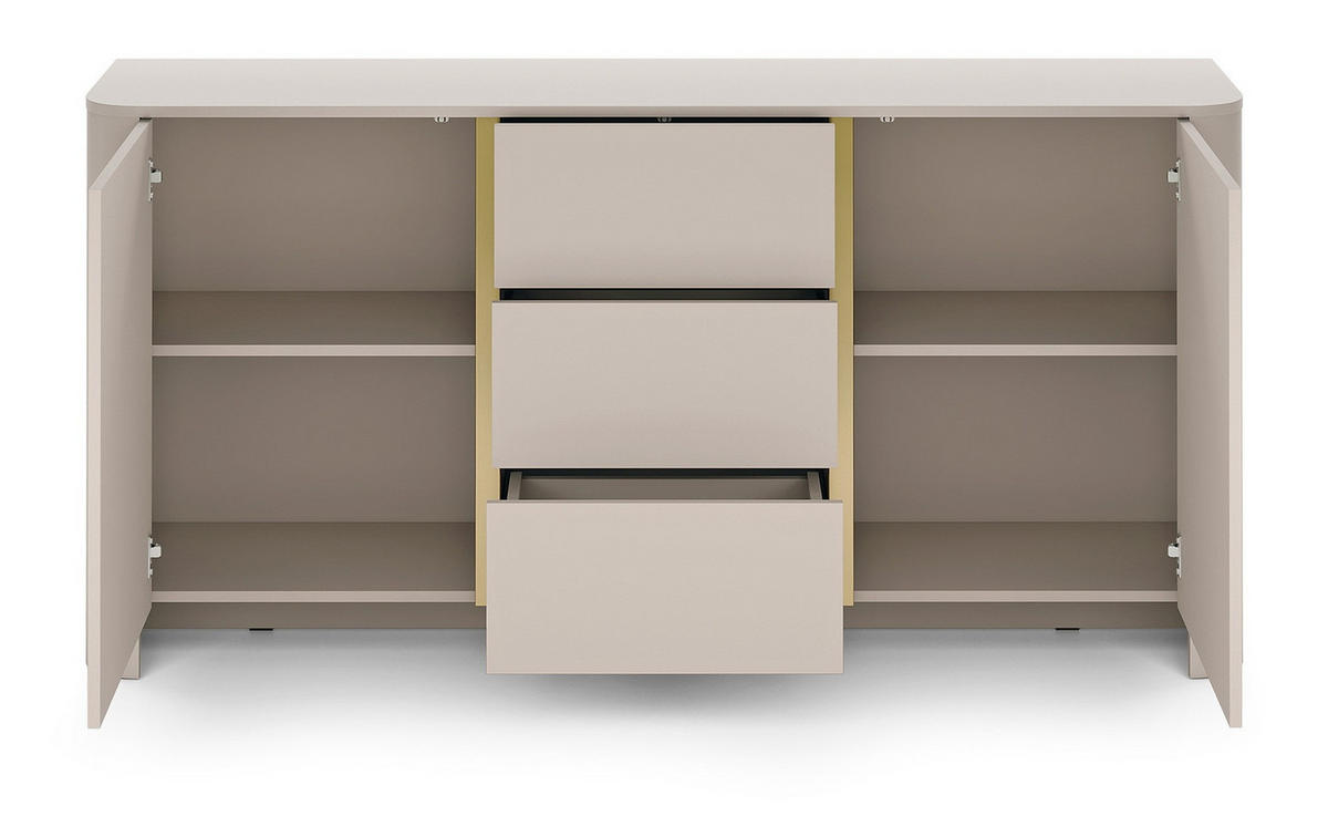 KOMMODE 168 cm Mezzano mit Schubladen, 2 Türen, Kaschmir - Kaschmir, Holz (168/84/39cm) - Emporius