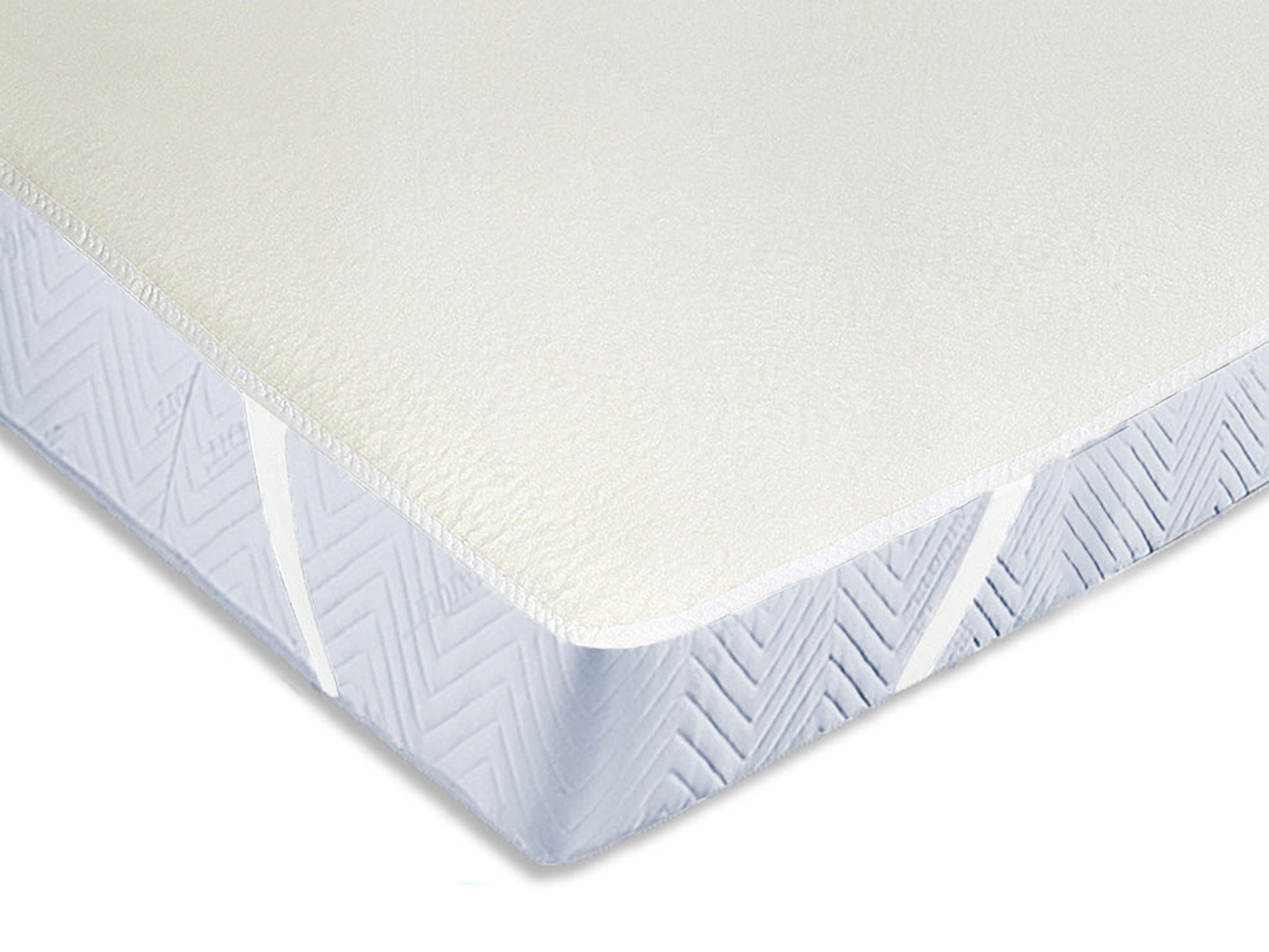 MATRATZENAUFLAGE, 2er-Set, 100x200 cm, 100% Baumwolle, Weiß - Weiß, Textil (100/200cm) - Zollner