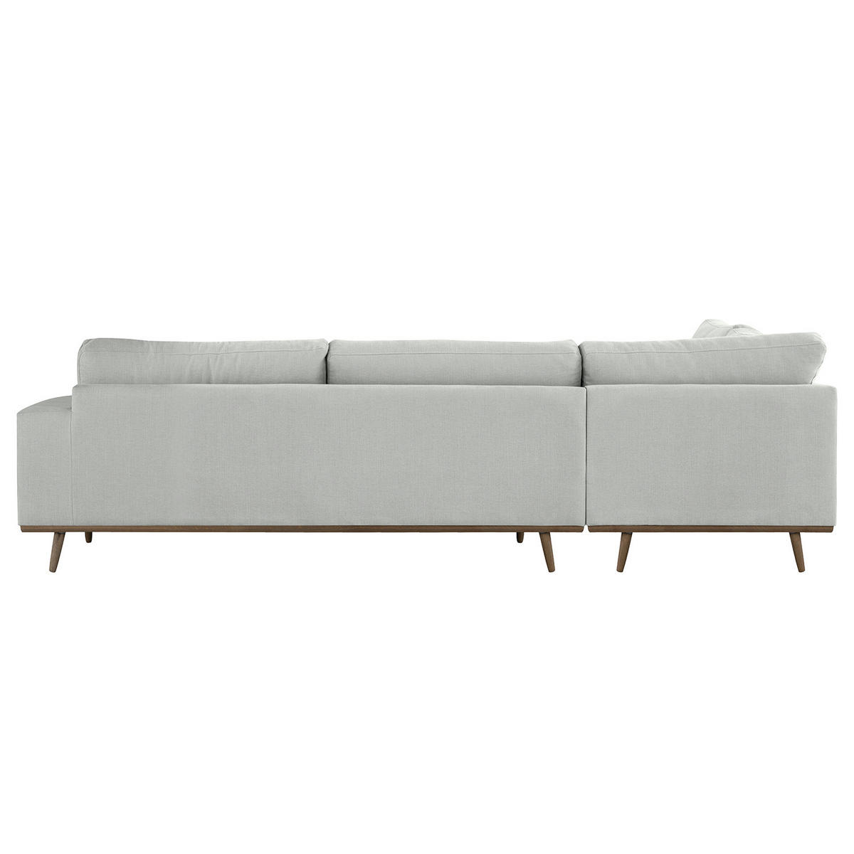 ECKSOFA mit Ottomane - Eichefarben/Grau, Naturmaterialien/Eichenholz (287/219cm) - home24