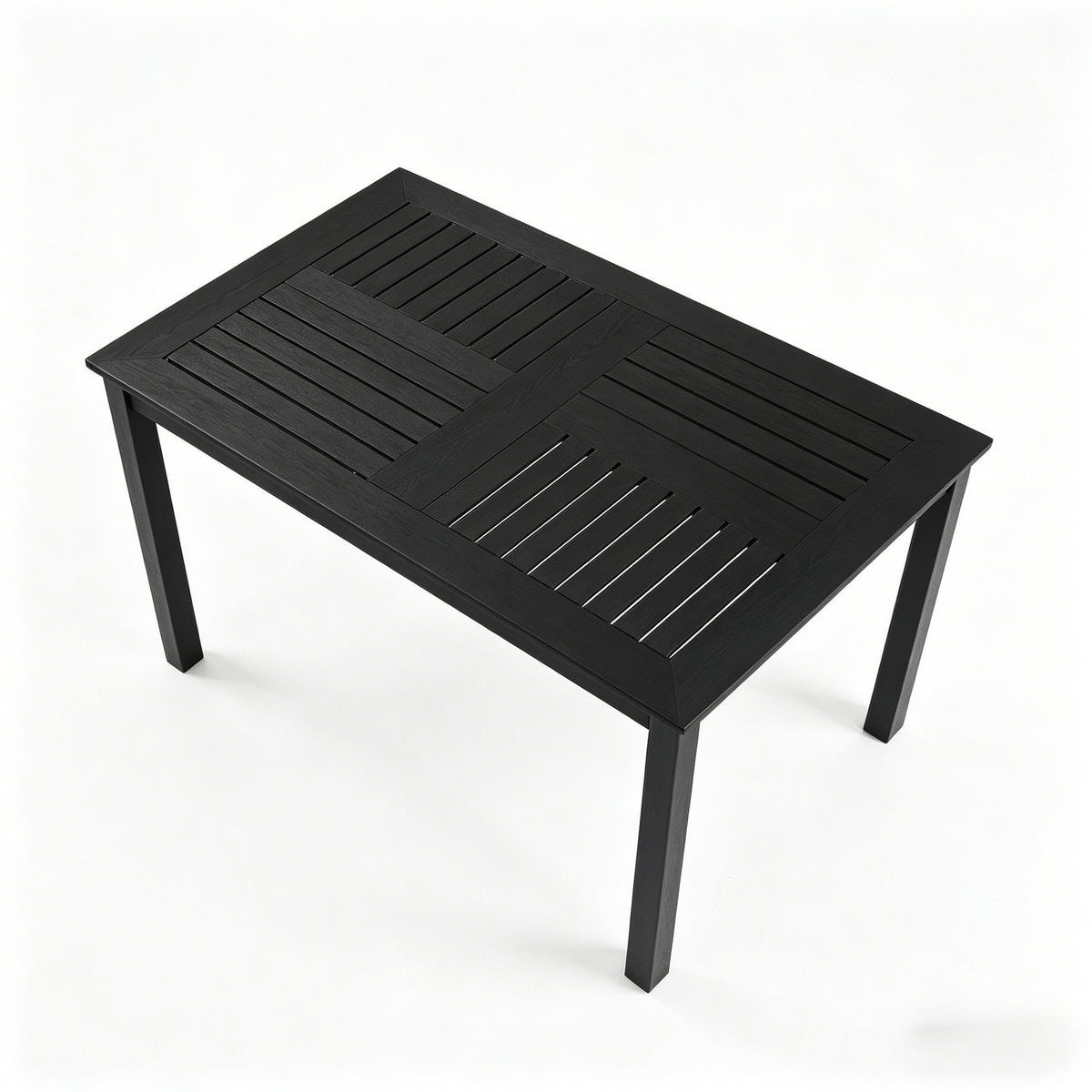 GARDEN ESSTISCH Aluminium Schwarz, Anthrazit - Schwarz, Metall (80/120/73cm) - Authentics