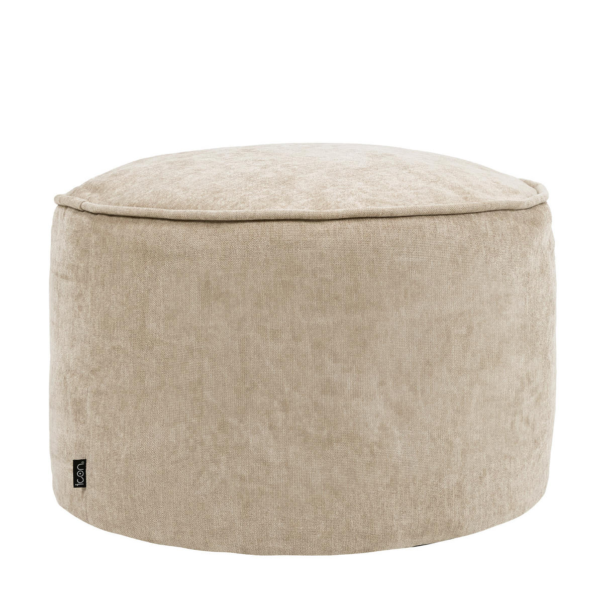 SITZPOUF Chenille Milano - Beige, Kunststoff/Textil (55/35/55cm) - icon