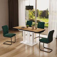 ROZKLÁDACÍ JÍDELNÍ STŮL Fenaro Černá/zlatý dub/bílá - medově dubová, kompozitní dřevo (80/120/77.3cm) - Vicco