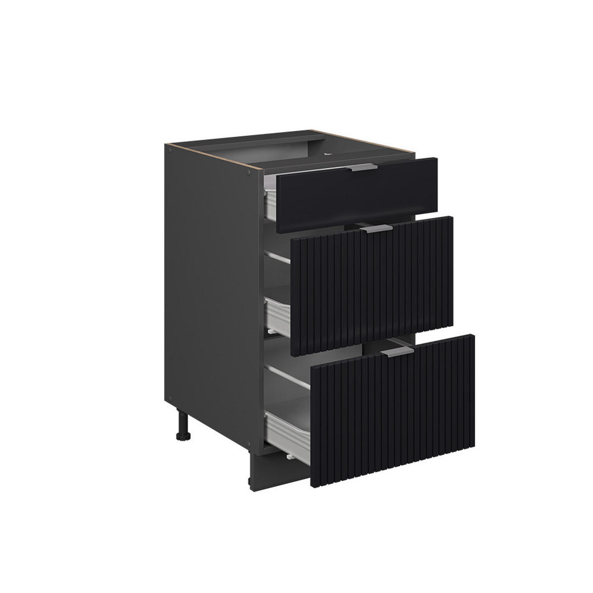 Honigeiche/Schwarz, Holzwerkstoff (50/82/60cm) - Vicco