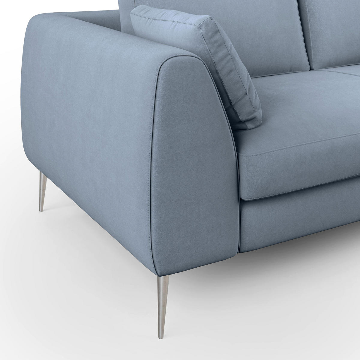 LINEARSOFA Plano - Hellblau, Textil (216/86/102cm) - Divani.store