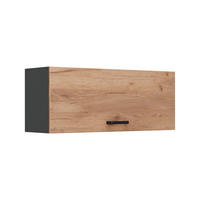 HÄNGESCHRANK R-Line, Goldkraft Eiche/Anthrazit, 100 cm Flach - Honigeiche/Anthrazit, Holzwerkstoff (100/40/31cm) - Vicco