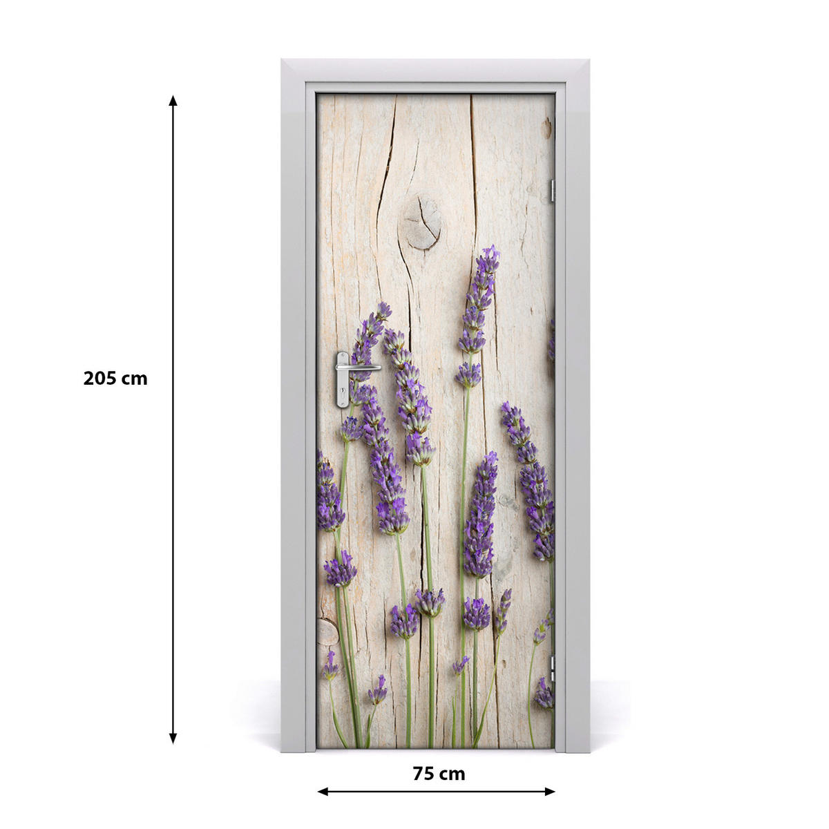 TÜRAUFKLEBER 75x205 cm Dekorativ für Türen - Lila, Kunststoff (75/205/0.01cm) - TULUP