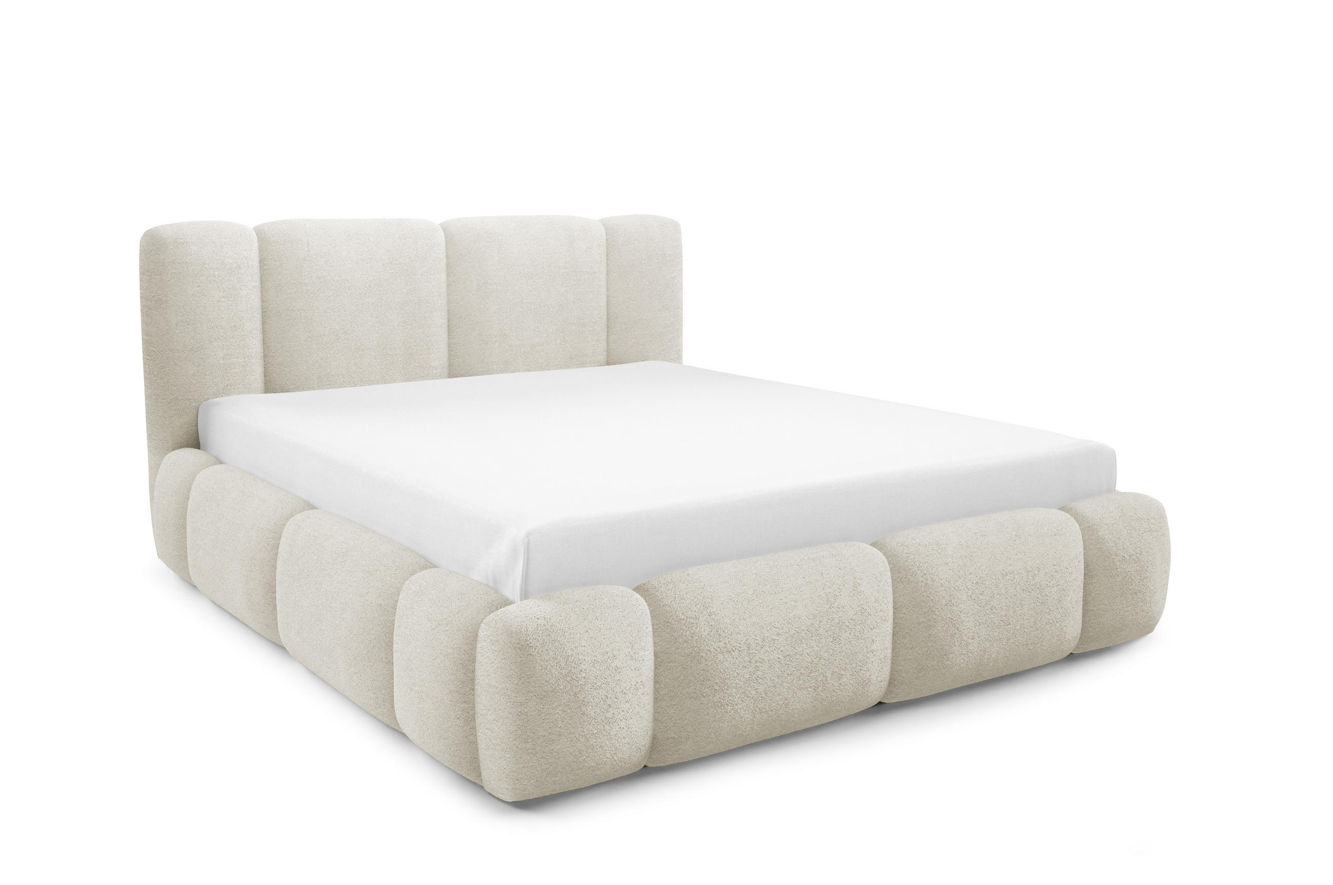 POLSTERBETT BLANCO mit Bettkasten, Bett 120x200, Doppelbett mit Stauraum und Lattenrost, ohne Matratze, Schlafzimmer - Weiß - Weiß, Holz/Textil (120/200cm) - Furnistar