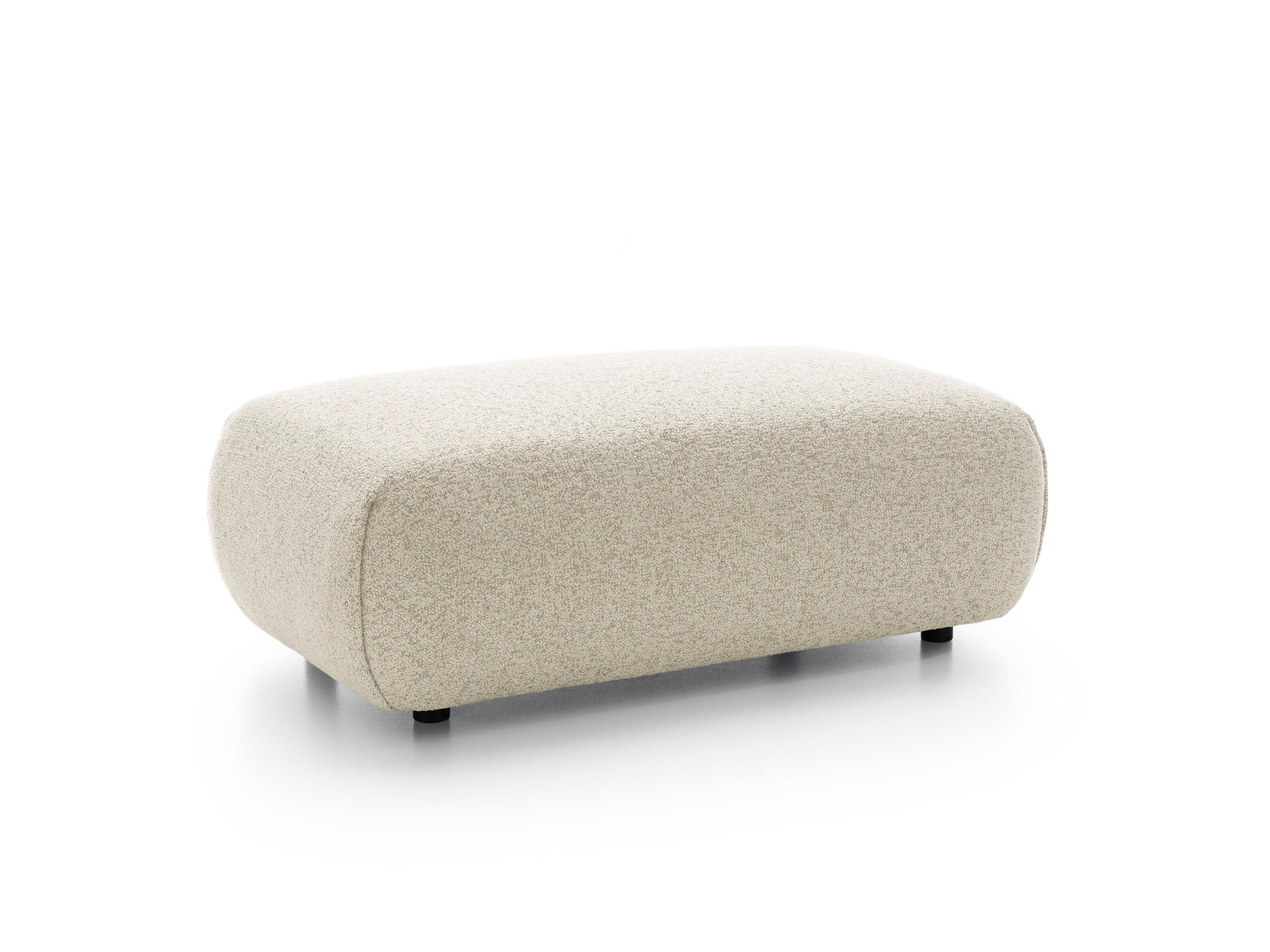 MASSENO Sitzhocker ZEST, Modern Polsterhocker, Fußhocker Creme - Creme, Holzwerkstoff/Kunststoff (70/42/113cm) - MASSENO