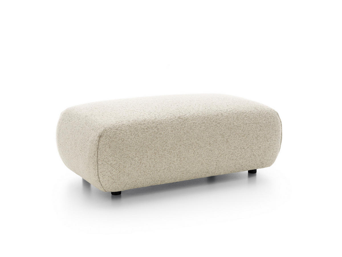 MASSENO Sitzhocker ZEST, Modern Polsterhocker, Fußhocker Creme - Creme, Holzwerkstoff/Kunststoff (70/42/113cm) - MASSENO