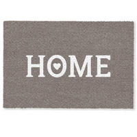 FUSSMATTE Startseite - Text - Taupe Fußabtreter 90x60 cm - Taupe, Kunststoff (90/0.4cm) - MuchoWow